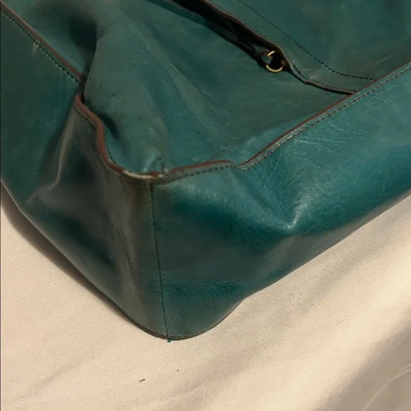 Teal Hobo Leather Women's Bag - Picture 10 of 11